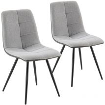 Vs Venta-stock - Pack 2 sillas Prada, Tela y Piel sintética Gris