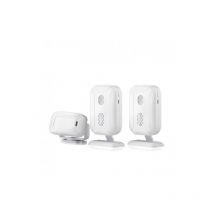 Pack 2 Sonnettes de porte Sans fil + Capteur de mouvement infrarouge Darho - alarme d'ouverture de porte, pour magasin, magasin, bureau, maison