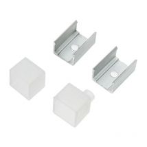 Pack 2 Tapones y 2 Grapas para Funda de Silicona para Tiras 12X12 mm - Iluminashop