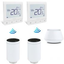 Salus - Pack 2 têtes connectées + centrale + 2 thermostats sans fil