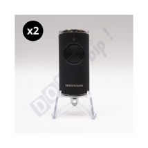 Hörmann - hse 4 bs Noir Chrome - Lot de 2 télécommandes 4 canaux pour motorisation BiSecur - Référence : 4511732 - Fréquence : 868 MHz