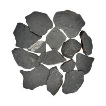 PACK 200kg Paillage Minéral Paillettes Ardoise Noire Ø 30/80 mm (8 Sacs x 25kg) - Livraison STANDARD