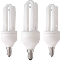7hSevenOn - Bombilla CFL Bajo Consumo E14 (Pack 3), 15W Potencia, 75W Equivalencia, 825lm, 55 lm/W, Ángulo Apertura 270o, Clase Energética G, No