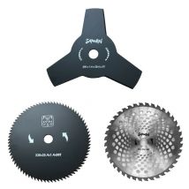 Pack Débroussailleuse 3 disques 3 / 40 / 80 dents alésage Ø25.4mm