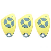 Lot von 3 Fernbedienungen Intratone 4 Tasten htel200 gelb 09-0118 (wird nur von der Hausverwaltung programmiert)