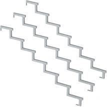Vinuovo - Pack 3 pièces - Limon acier galvanisé 7 marches - h 119cm - Option contremarches