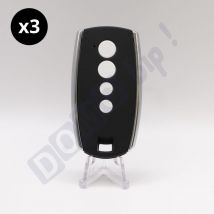 Lot De 3 King Gates Télécommandes Stylo 4k Noir - Fréquence 433.92 Mhz - 4 Canaux - Sécurité Rolling Code - Portée Jusqu'à 150m - Compatible Portails 