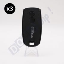 King Gates - Lot de 3 Télécommandes Stylo 2K - Fréquence 433.92 MHz - 2 Canaux - Sécurité Rolling Code - Portée jusqu'à 150m - Compatible Portails et
