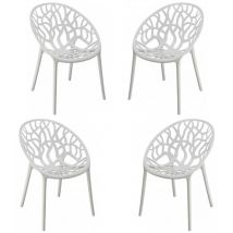 Nest Dream - Pack 4 Chaises de Jardin - Chrystal - Chrystal - Blanc