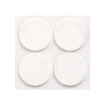 Fieltro Troquelado Circular Lana Acrílica Ø38x3mm Adhesivo Blanco Inofix
