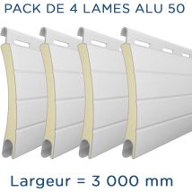 Gimenez Ganga - Pack 4 Lames - 3000mm - Aluminium 50 - Blanc