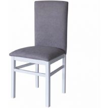 Pack 4 sillas Nivar tapizadas en tela gris. 95cm (alto), 44cm(ancho), 42cm(fondo)