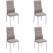 Pack 4 Sillas Salón Comedor Jana Estilo Moderno Color Marrón