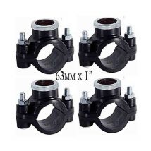 Lot de 4 Collier de prise en charge 63mm x 1''. Utilisé pour l'installation d'irrigation, tels que des arroseurs, des tuyères