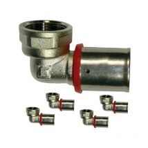Suinga - 5 x Coudes femelles 3/4'' pour tube multicouche 20 mm, à utiliser avec sertisseuse, gris