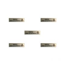 Pack 5 Etiquettes Signalisation, Autocollant Signalétique - Affichage Panneau Sticker Espace Vidéo Surveillance