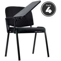 Sillas de escritorio - Pack 4 Sillas Ofis con Pala - Negro