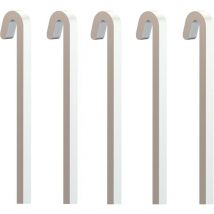 Arti Teq - Pack 5 tiges carrées droites alu 20 kg - 4 mm - Accessoire Cimaise Tableau Blanc laqué / 100 cm