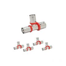 Suinga - 5 x Té réduit 25x25 pour tube multicouche 32 mm, à utiliser avec sertisseuse, gris