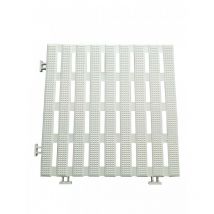 Desineo - Pack 50 dalles caillebotis anti-dérapants 30 cm carré blanc (50 pièces) pvc étanche pour tous milieux humides