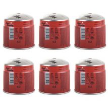 Alpentech - Pack de 6 Cartouches de gaz 190g Perçable Butane Propane Avec Sécurité stop-gaz