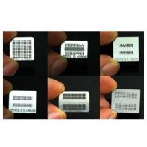 Pack 6 stencils reballing para chips memoria ddr, DDR2, DDR2-2, DDR2-3, DDR3, GDDR5