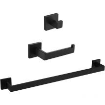 Pack accessoires salle de bain luanda noir mat