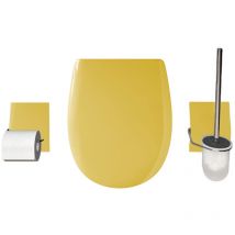 Olfa - Abattant wc set Bouton d'or Brillante - descente assistée