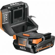 1 Batterie Pro Lithium 18V 2,0 Ah et Son Chargeur - SETL1820S - AEG