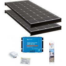 Antarion - Pack black booster 2x Panneaux Solaires 140W + Régulateur solaire victron 30A