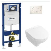 Pack Bati support Geberit et Pack wc Villeroy Boch o. novo wc suspendu compact