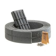 Pack Ecolat bordure de jardin rouleau 12 m + 10 ecopic - Gris