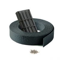 Pack Bordure de jardin flexible JARDINEX 20 m + 20 piquets - Noir