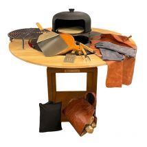 Mirichaud - Pack brasero 95 cm con su kit de elementos indispensables corten