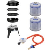 Pack Cadac Barbecue Gaz + Détendeur Pour Cartouche + 2 Cartouches De Gaz