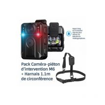 Pack Caméra-piéton d'intervention gps professionnel hd 2160P 128Go ir détection visage, force de l'ordre + ceinture caméra-piéton