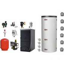 Klimosz - Pack chaudière bois 34 Kw avec ballon tampon, unité de charge, vase expansion ... Wally s 5