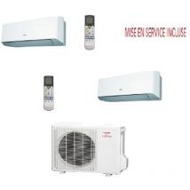 Pack climatisation bi split atlantic inverter aoyg 14 LAC2 pour 2 pièces de 20 m2 maxi mise en service incluse