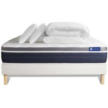 Actisom - Pack Colchón blanco espuma viscoelástica 140 x 190
