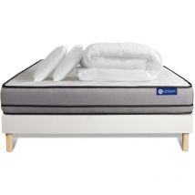 Actisom - Pack Colchón blanco espuma viscoelástica 140 x 200