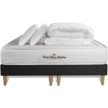 Pack Colchón negro espuma viscoelástica 2x80x200