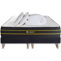 Sleepfit - Pack Colchón negro espuma viscoelástica 2x90x200