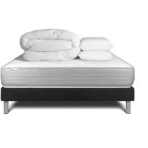 Pack Colchón negro espuma viscoelástica 140 x 190