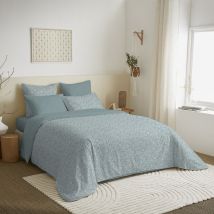 Pack complet housse de couette réversible pour lit 140 x 190 cm Céleste glacier