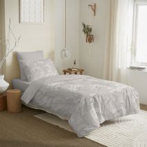 Univers Decor - Pack complet housse de couette réversible pour lit 90 x 190 cm Landscape naturel