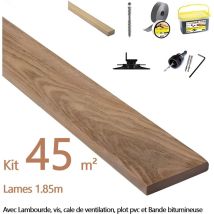 Deckibois - Kit Complet Terrasse 45m² En Bois Exotique Cumaru Longueur Des Lames : 1850mm