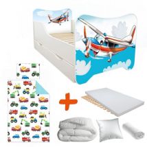 Pack complet Avec Tiroir Et Lit Avion- 70 x140 cm
