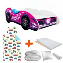 Pack complet Lit enfant Voiture Formule 1 motif SweetCar