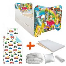 Bebegavroche - Pack Complet Avec Tiroir Et Lit Princesse - 70 x140 cm