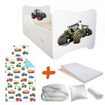 Bebegavroche - Pack complet Avec Tiroir Et Lit tracteur - 70 x140 cm